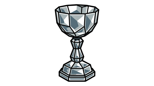 Angular crystal trophy vector mark - for competition illustration