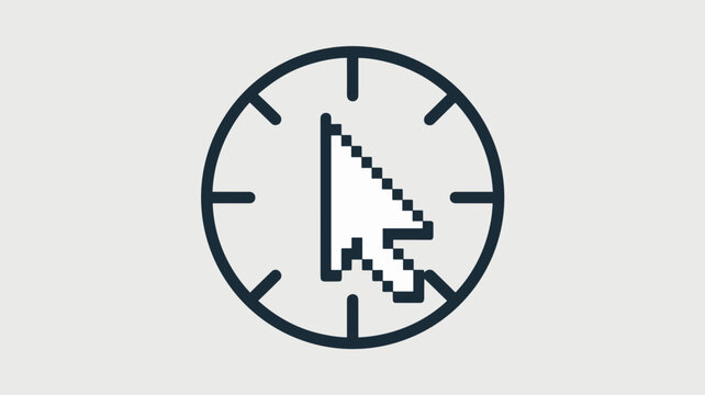 Compass with digital cursor arrow needle - for navigation technology branding