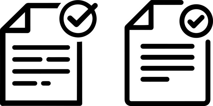 Two approved documents with checkmarks indicating completion or verification