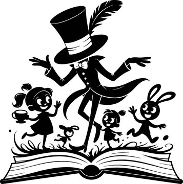 Alice in wonderland , we're all mad here , alice, cut files for cricut silhouette, clipart