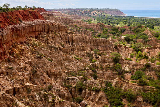 Red Cliffs Of Miradouro Da Lua, Angola