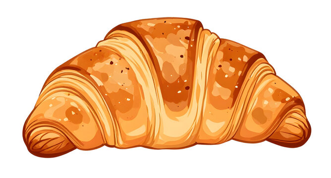 croissant pastry, french croissant, bakery bread, flaky pastry, butter croissant, breakfast food, baked goods, fresh croissant, golden pastry, cafe breakfast, snack bread, european pastry, food illust