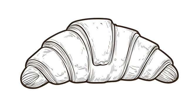 croissant pastry, french croissant, bakery bread, flaky pastry, butter croissant, breakfast food, baked goods, fresh croissant, golden pastry, cafe breakfast, snack bread, european pastry, food illust