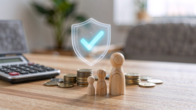 Family protection and financial security concept