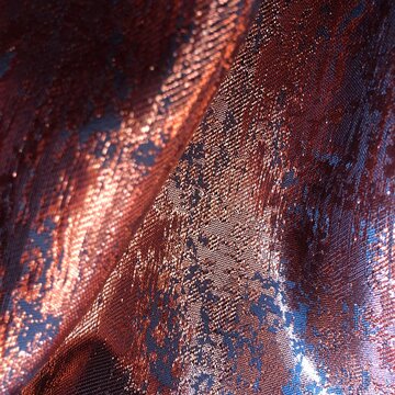 Luxury copper, bronze, red gold metallic blue fabric texture elegant draped folds shimmer, distressed foil effect