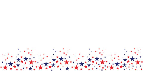 Red and blue stars on for festive decoration or celebration © Jack