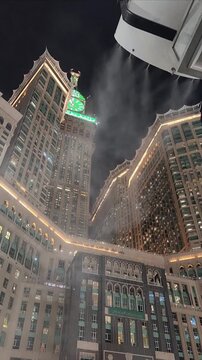 Zamzam Tower Viewed Through an Ornate Architectural