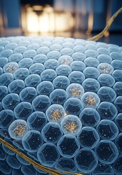 Close up of a compound eye, detailed structure, perfect view.