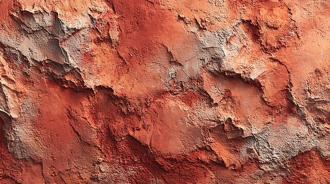 A pixelated image of a rocky surface with red and brown colors