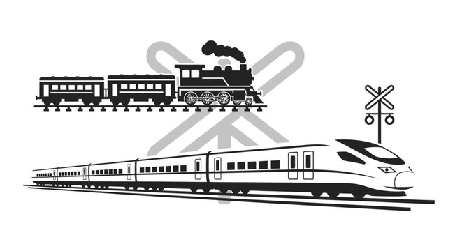 Train Locomotive Railroad Transportation Vehicle.