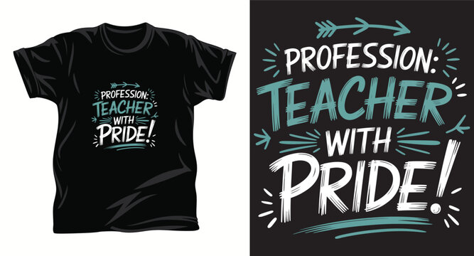 Teacher graphic vector t shirt design print