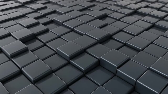 Abstract dark grey cubes creating a patterned geometric background with dramatic lighting and shadows