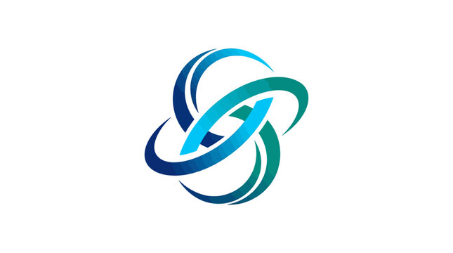 Abstract Interlocking Rings Forming The Letter S