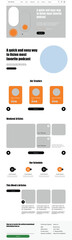 Fototapeta premium Podcast Website Landing Page