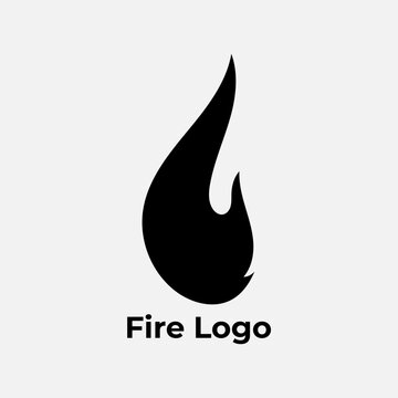 Black Fire Flame Logo Professional fire emblem vector, Abstract flame logo design, Burning fire silhouette, Creative business branding
