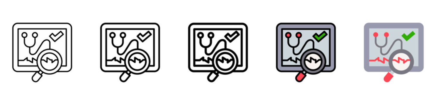 Diagnostic Icon With Differences and Colors
