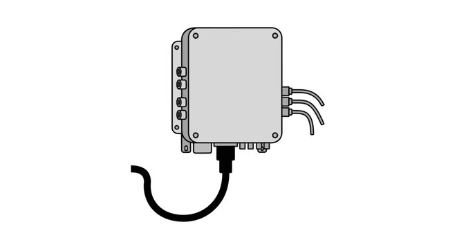 Industrial electronic device with cable.