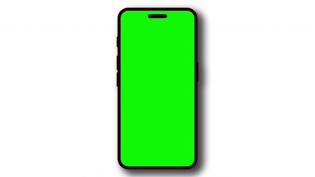 smartphone mockup with green screen display, Smartphone Iphone mock up concept graphic template ,move from left to right. 4K video.