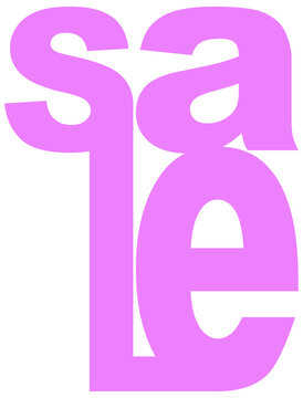 Pink sale text design element modern background shape vertical
