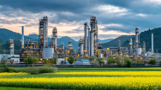 Modern biodiesel production plant.