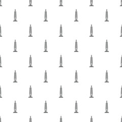 Fototapeta premium Taipei 101 skyscraper icon repeating as a seamless pattern on white background