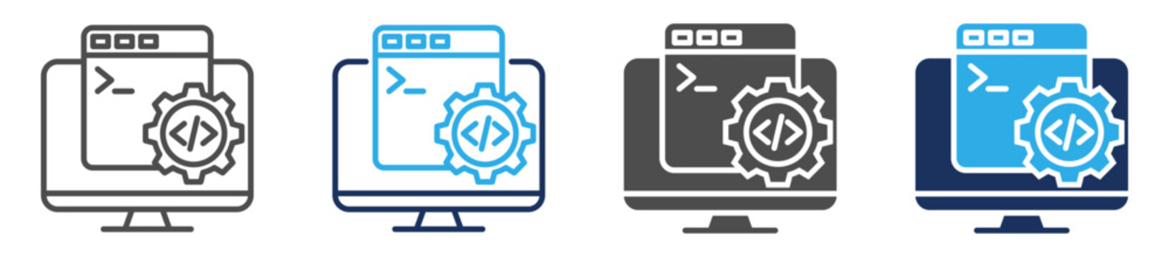 program icon set multi concept