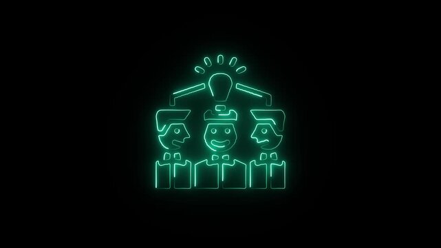 Neon aztec glyph art a glowing representation of ancient mesoamerican faces and architectural elements