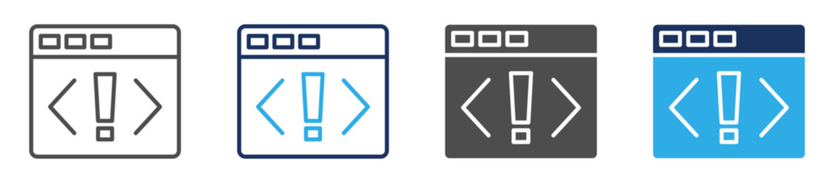 coding icon set multi concept