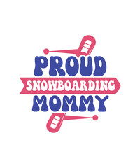 Fototapeta premium Proud Snowboarding Family Svg Design Bundle