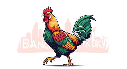 rooster isolated on white © bakul