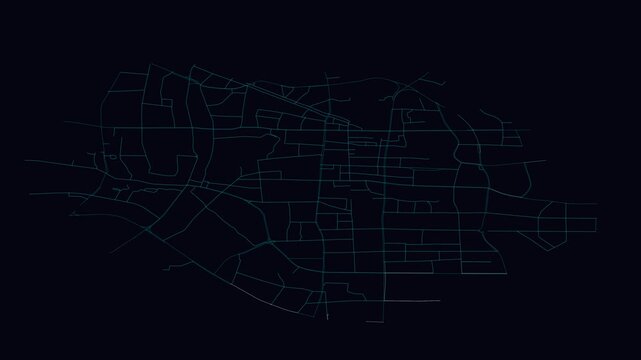 Shaoxing, China, City Infrastructure Expansion Animation, Urban Visualization Technology