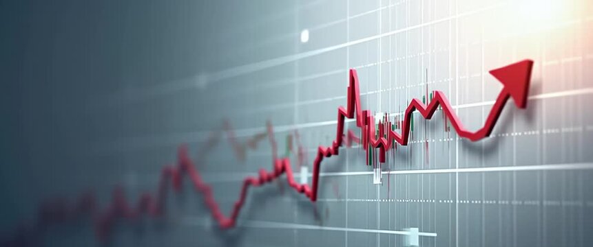 Stock market graph or forex trading chart for business and financial concepts reports and investment set on a grey background vector illustration. concept as Stock market graph or forex trading chart 