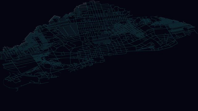 Mogadishu, Somalia, City Infrastructure Expansion Animation, Urban Visualization Technology