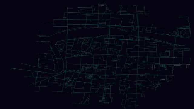 Luohe, China, City Infrastructure Expansion Animation, Urban Visualization Technology
