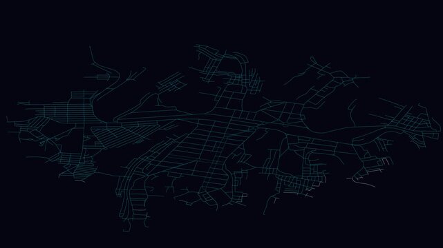 Kananga, Congo (Kinshasa), City Infrastructure Expansion Animation, Urban Visualization Technology