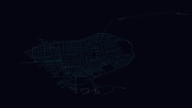 Havana, Cuba, City Infrastructure Expansion Animation, Urban Visualization Technology