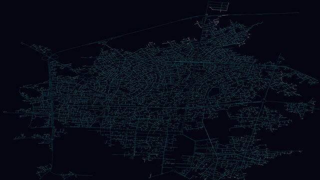 Eşfahān, Iran, City Infrastructure Expansion Animation, Urban Visualization Technology