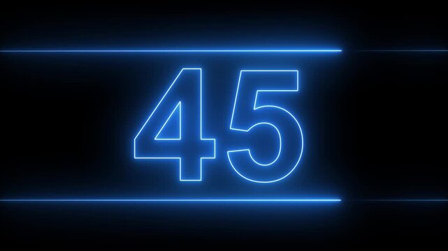 50 second countdown. Time counter number 50 to 0 second modern digital countdown timer ,50 seconds simple countdown timer. Dynamic 50s Countdown Engaging Timer Visuals for Events 4k video.