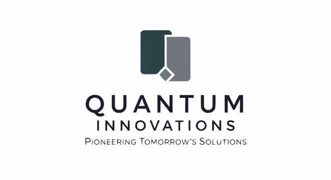 Quantum Innovations logo featuring two overlapping rectangles and tagline.