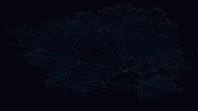 C&oacute;rdoba, Argentina, City Infrastructure Expansion Animation, Urban Visualization Technology