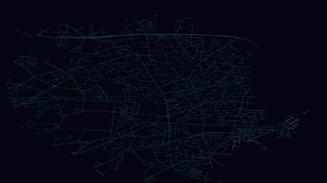 Bucharest, Romania, City Infrastructure Expansion Animation, Urban Visualization Technology