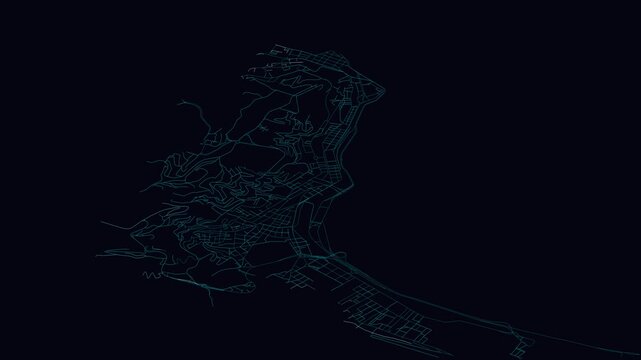 Algiers, Algeria, City Infrastructure Expansion Animation, Urban Visualization Technology