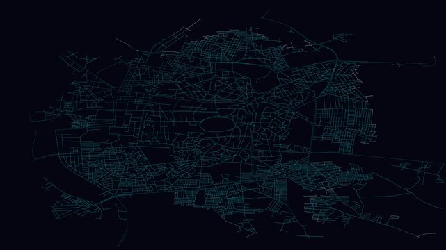 Aleppo, Syria, City Infrastructure Expansion Animation, Urban Visualization Technology