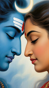 Divine union of Shiv Shankar Mahadev and Mata Parvati Shivshakti celebrated with devotion on the sacred festival of Mahashivratri night