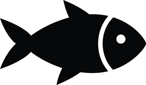 Black and white fish cartoon vector illustration cute ocean sea animal character design monster style illustration