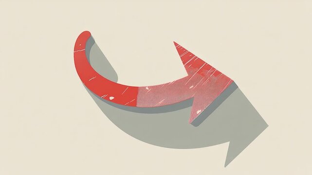 Video Red arrow pointing to the right, often used as a symbol for direction or guidance