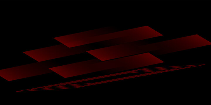 red background with abstract square shape, dynamic and sport banner concept.