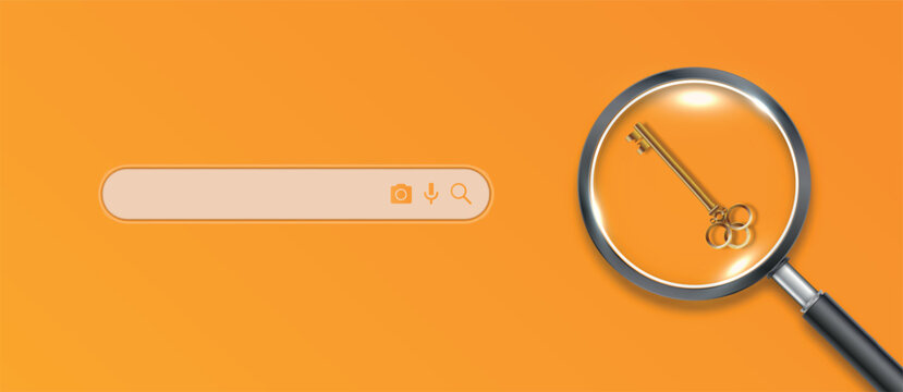 Search Idea Concept with Light Bulb Magnifying Glass Vector