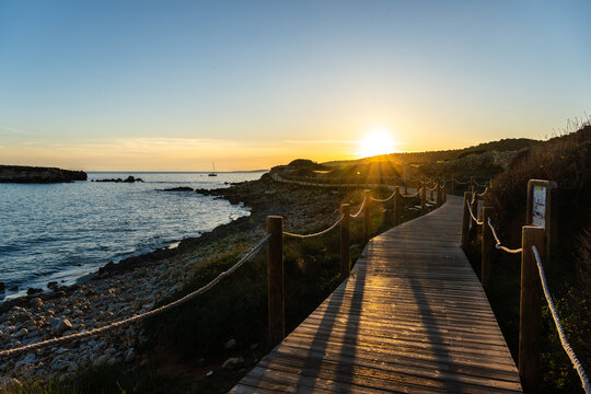 Sunset Walkway in Santo Tomas, Menorca