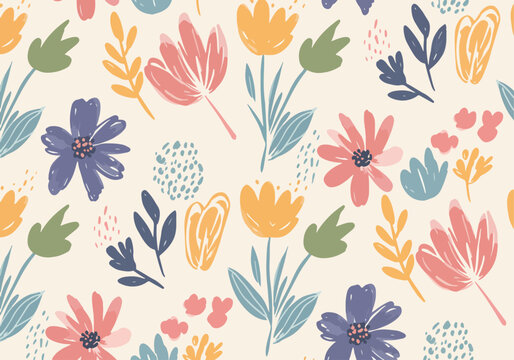 A soft floral watercolor background inspired by natural beauty and calm tones
